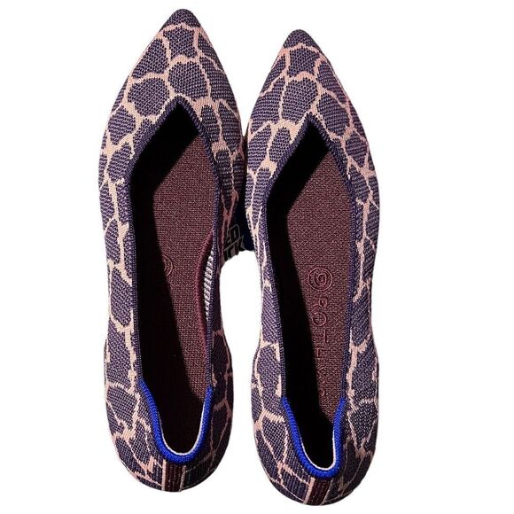 Rothys The Point Violet Giraffe‎ Retired!! Women’s Size 10.5 Safari Animal Print - Picture 2 of 12